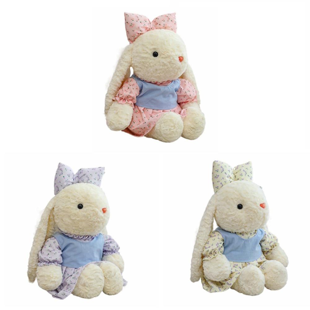 Cartoon Animal Animal Dressed Bunny Doll Colorful Dress Rabbit Soft Doll  Kids Boy Girl