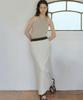 Annies Coast Waffle Long Skirt (White Melange)