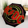 AC/DC High Voltage Rock N Roll Samolepka Obtisk Okno Auta Notebook 5Široký Deštník, Přenosný Kompaktní Skládací Deštník pro Muže a Ženy Dárek