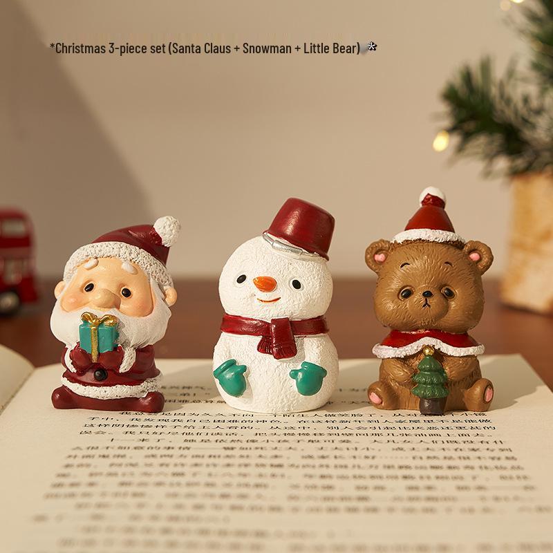 Santa Claus Christmas Gift Box: Tabletop Ornaments & Small Toys for Kids