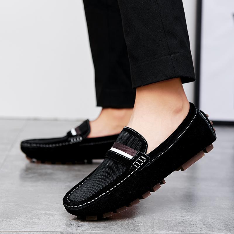 Mens Shoes Brand Leisure Slip On Loafers Men High Quality Suede Loafer Shoes For Men 2022 Summer Autumn Comfy Drive Casual Flats