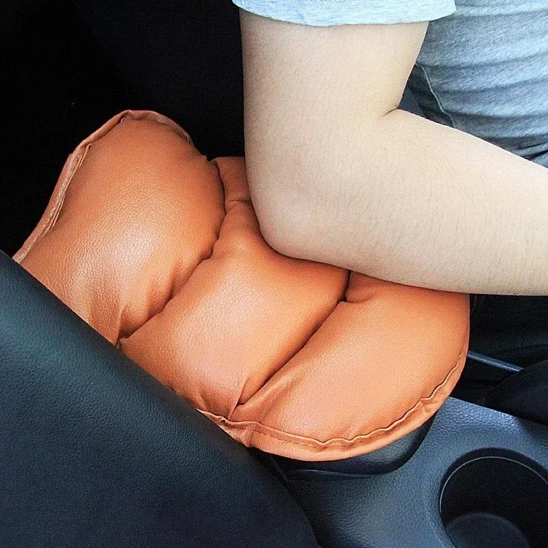 Car General Armrest Box Pad Leather Soft and Comfortable Car Center Armrest Booster Pad Extended Elbow Rest Auto Accessories
