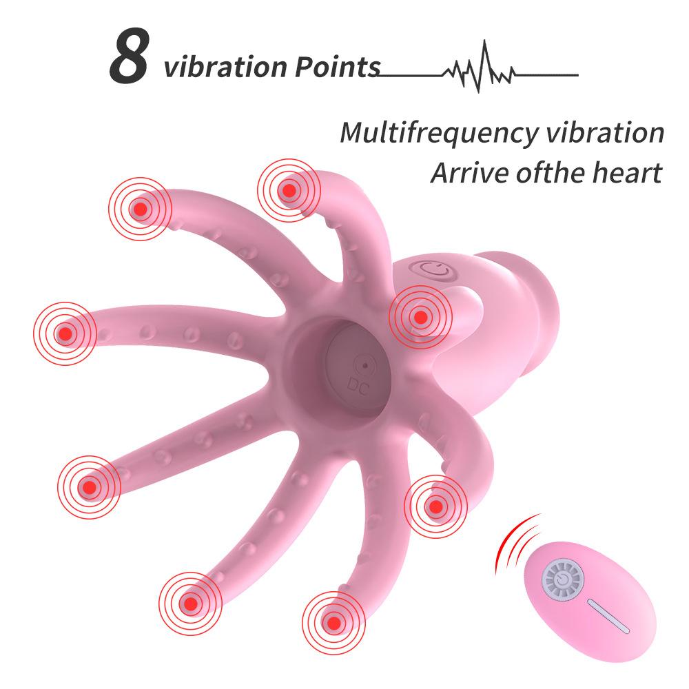 Remote Control Wireless Charging Small Octopus Vibrator Female Octopus Vibrator Masturbation Device Adult Products Factory