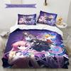 Anime Magic Girls Group Characters 3Pcs Bedding Set, Duvet Cover with 2 Pillowcases, No Comforter No Pillow Core