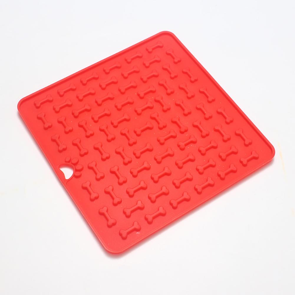 Silicone Pet Licking Pad With Suction Square Round Lick Mat Cat Dog Slow Food Bowl Dogs Slow Feeder Pet Supplies