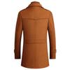 Men's Winter Wool Coat - Double Collar, Mid-Length for Middle-Aged and Elderly
