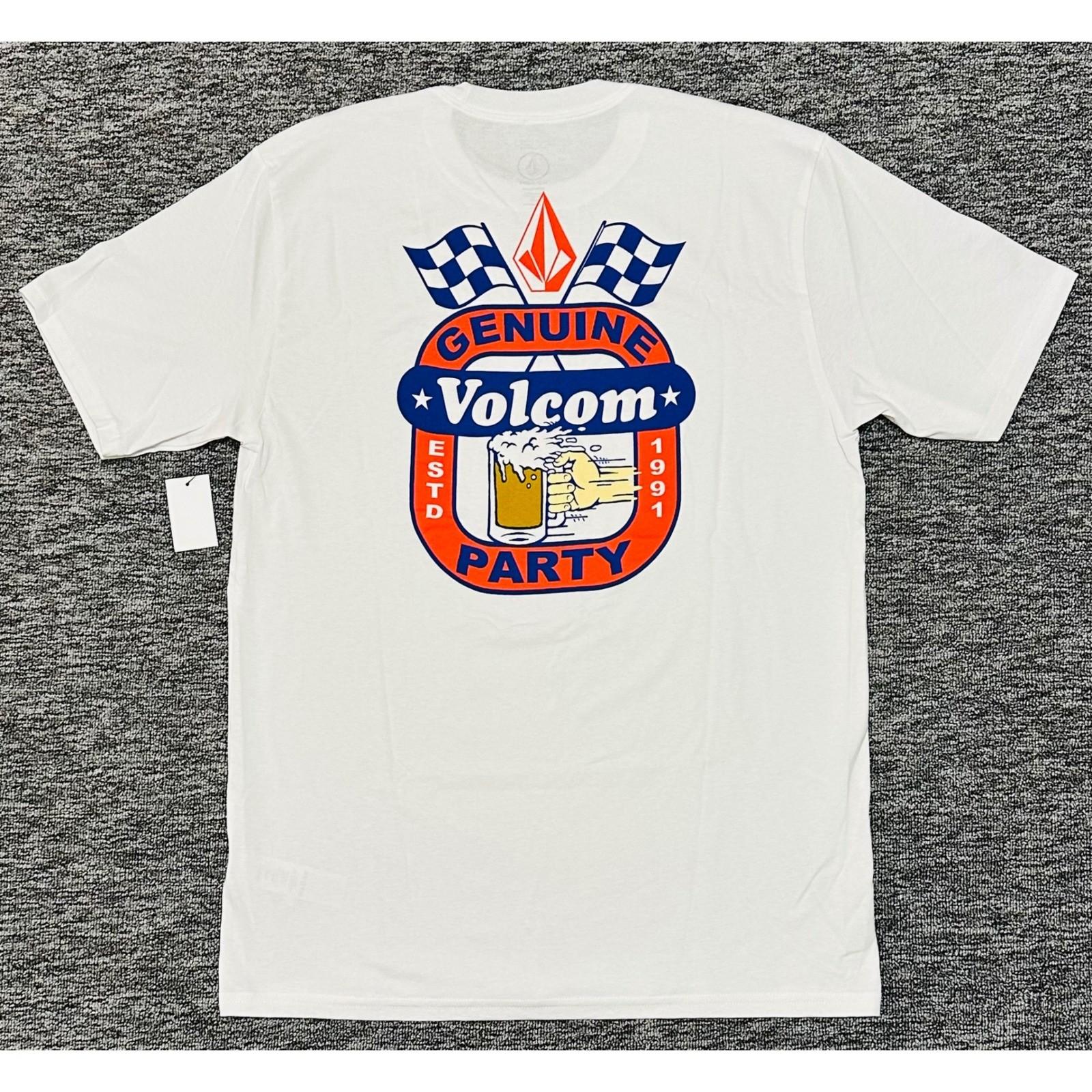Volcom Mens Large White Fifth Gear SST Party Racing Graphic Shirt 2024 NWT S
