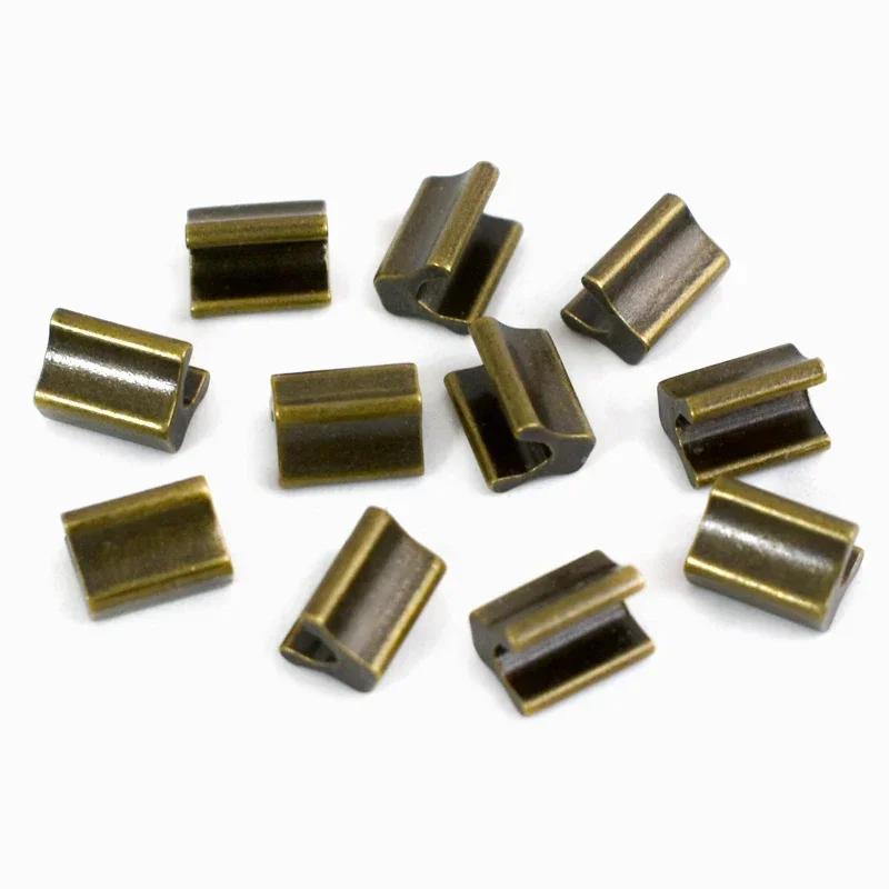 50/100 st Meetee 3# 5# Metallblixtlås U-stoppare Reparationssats Blixtlås Svansklämma Halkfria Ändlås DIY Skräddare Verktyg Sytillbehör