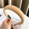 Solid Color Velvet Headbands Sponge Padded Thick Hair Hoop Bands Fashion Hair Hoop  Girls