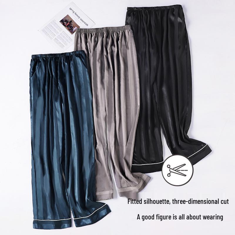 2023 Spring & Autumn Silk Drape Pajama Pants - Loose Fit, Long Ice Silk Homewear (BC3205)