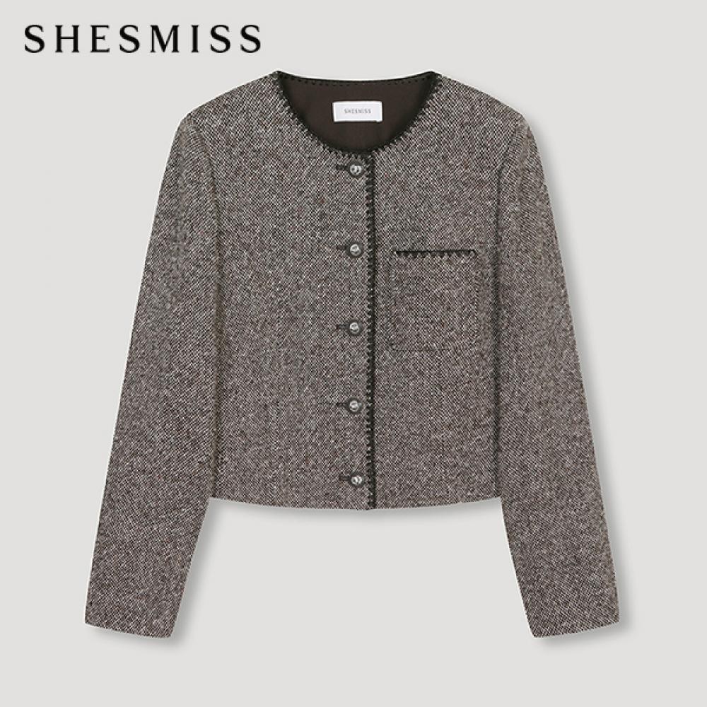 

She S miSS Укороченный твидовый жакет Swwjkn31060 Br Braun/66