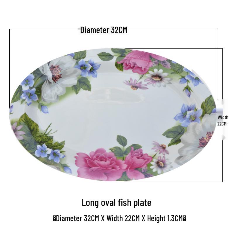 Imperial Concubine 10-inch Porcelain Soup and Serving Plate