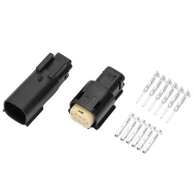 INFINAUTO 1 Set 6 Pin Headlight Fog Lamp Connector Plug 1.5mm Series Female Male