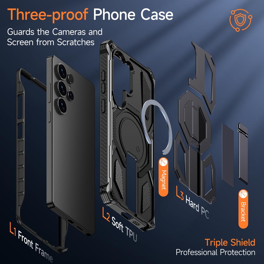 Case for Samsung Galaxy S26 Ultra S25 FE S24 Plus Strong Mobile Phone Accessories Military Grade Drop Proof Protection