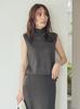 sleeveless knit narrow skirt SET 09WNO254119 CGRY 1 High-neck