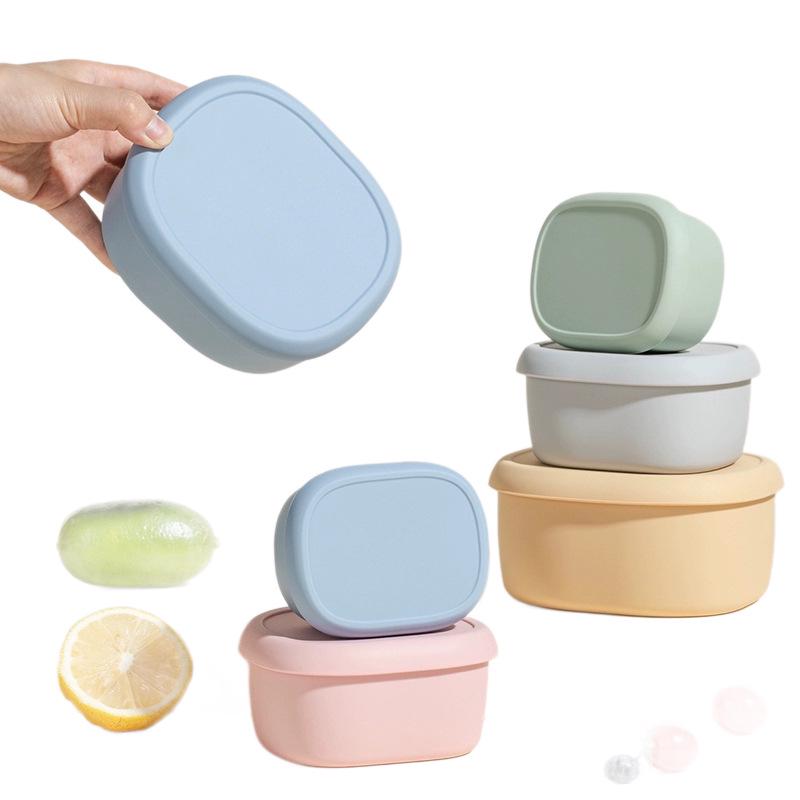 Food-Grade Silicone Microwaveable Bento Box - High-Temperature Resistant & Fresh-Keeping