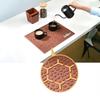 Coffee Bean Pattern Soft PVC Coffee Bar Mat Non Slip Quick Draining Waterproof Pad for Home Kitchen Countertop Decor