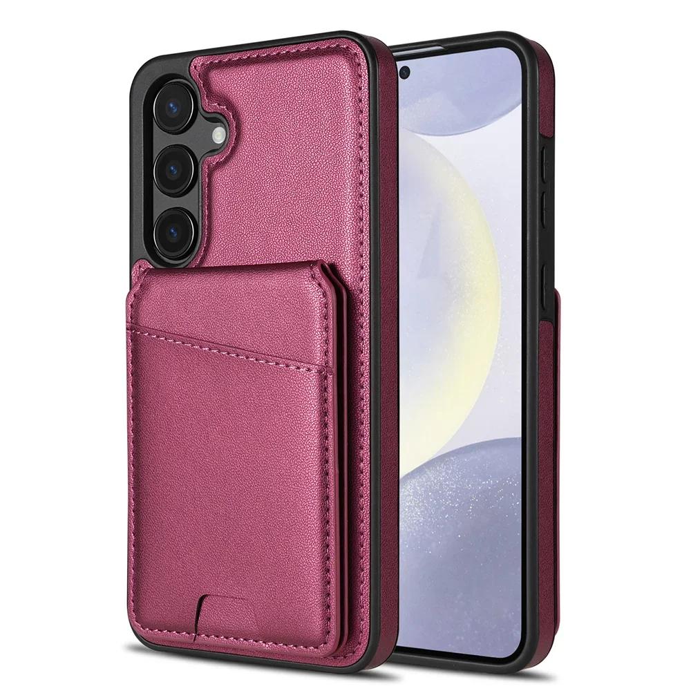 2 In 1 Detachable Magnetic Wallet with Card Holder Phone Case for Samsung S25 S24 Ultra S22 Plus S23 FE A16 A55 A15 A54 Cover