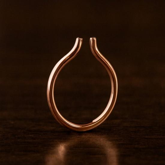 Pure Copper Open Hoop Ring, Handcrafted Adjustable Open Design Ring, Everyday Jewelry