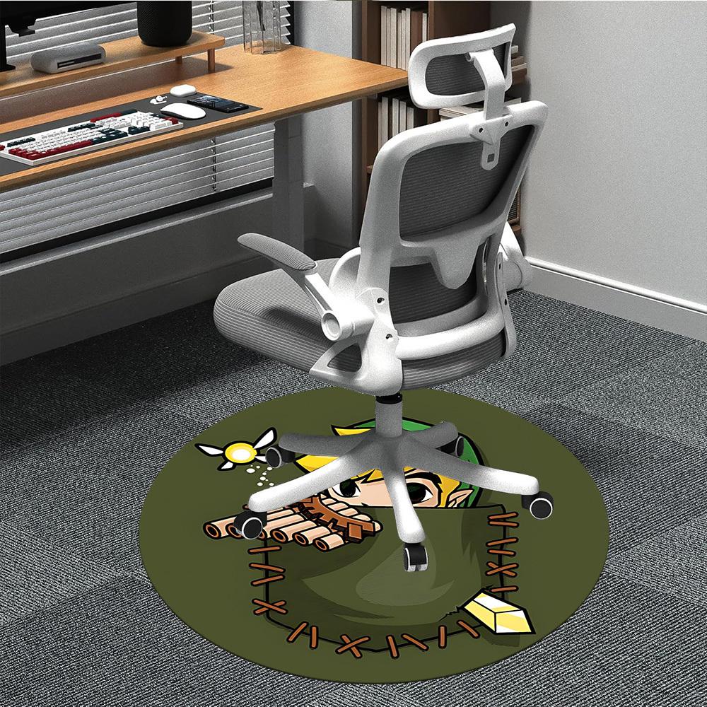 

1pc Legend of Zelda Pan Flute Office Round Area Rug, Under Office Chairs Bedroom Living Room Home Decor a1022256 80cm by 80cm