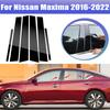 6pcs For Nissan Maxima 2016- 2017 2018 Window Trim Covers Center Film Column B C Pillar Posts Sticker Car Accessories