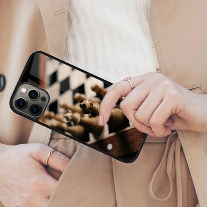 

Chequered Chess Pattern Magnetic Phone Case For APPLE iPhone 17 Air 16 14 13 12 Pro Max 15 Plus Wireless Charge MagSafe Cover iPhone 13mini