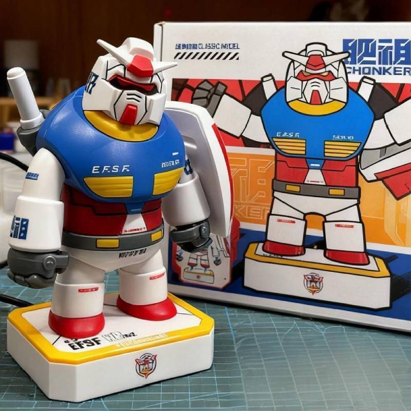 Mobile Suit Gundam Figure With Magnetic Parts And Platform For Display And Creative Building