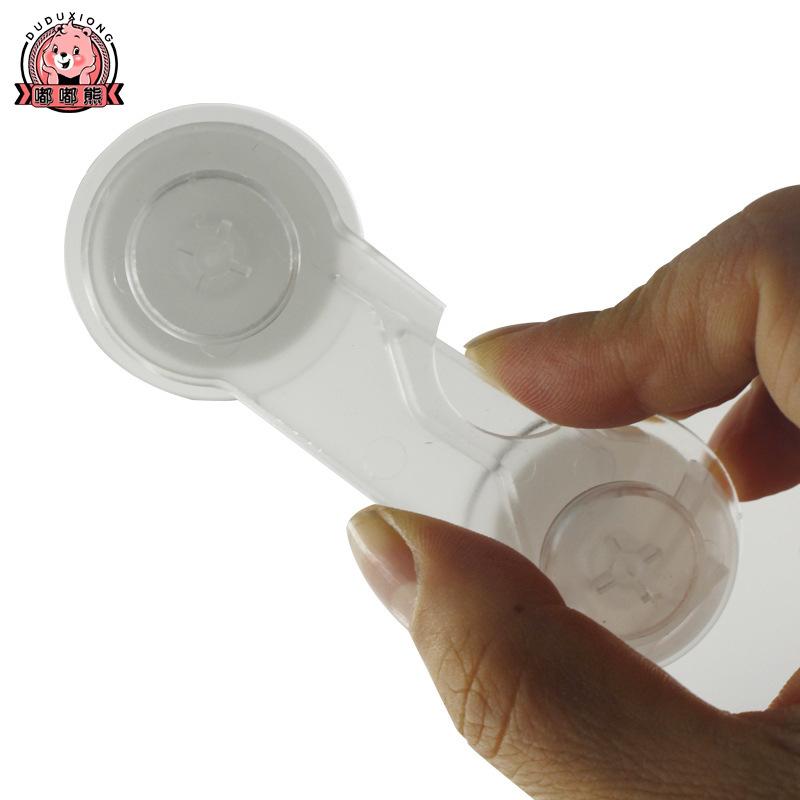 Dudu bear anti-opening drawer children s transparent lock anti-pinch hand refrigerator lock cabinet glue transparent