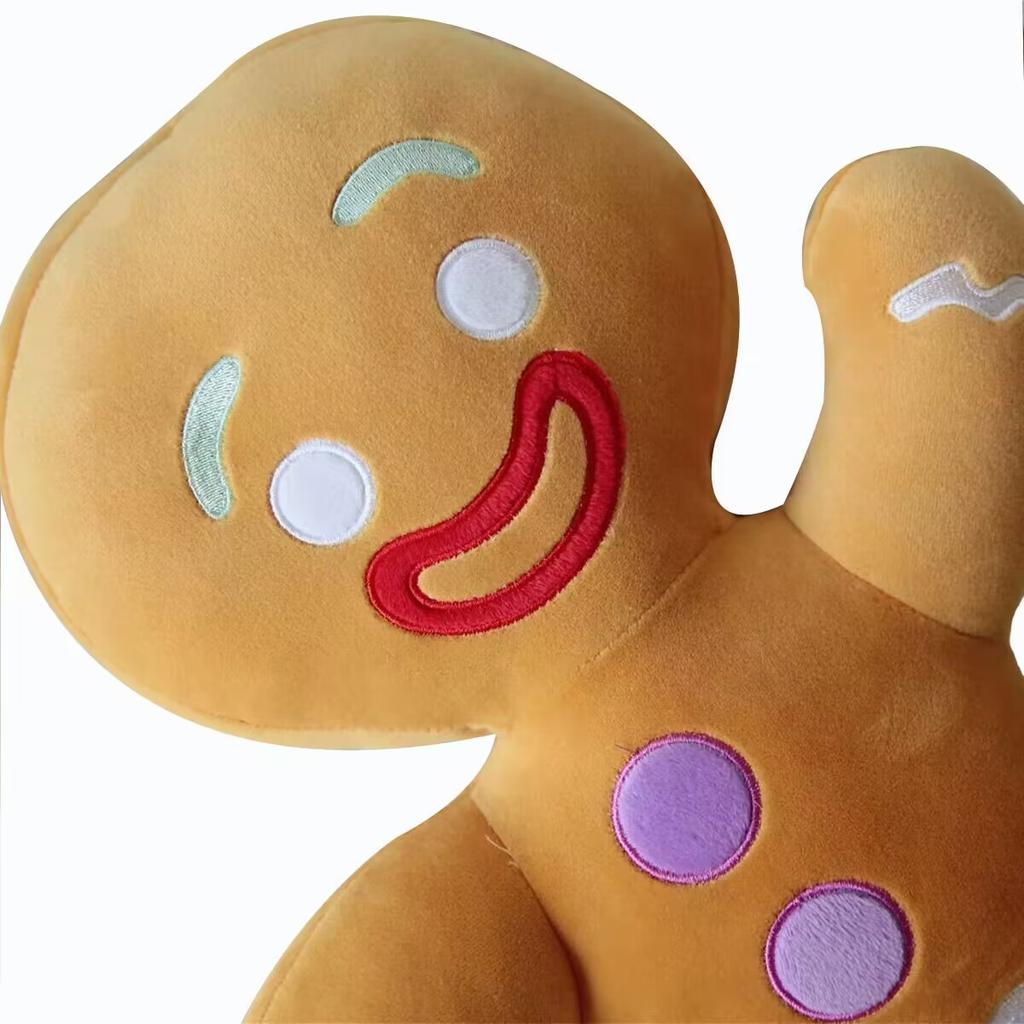 Ginger Adorable Bread Plush Toy Stuffed Caramel Chocolate Gingerbread Man Cushion Christmas Tree House Bow Ring Decor Xmas Deer