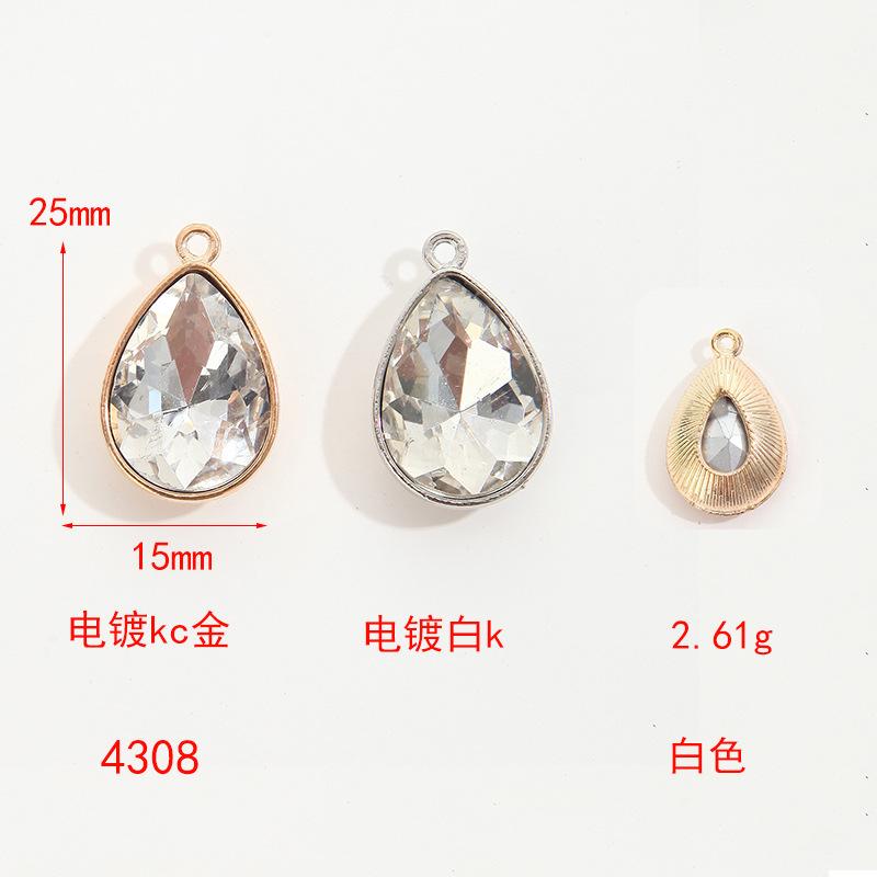 Simple Collarbone Chain Bracelet Alloy Diy Accessories Versatile Handmade Water Drop Pendant Diy Accessories