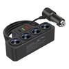 QC3.0+PD 3.1A Car Cigarette Lighter Adapter 12V-24V 4-Socket Car USB Charger 120W Phone Power Adapter USB Phone Charger Adapter