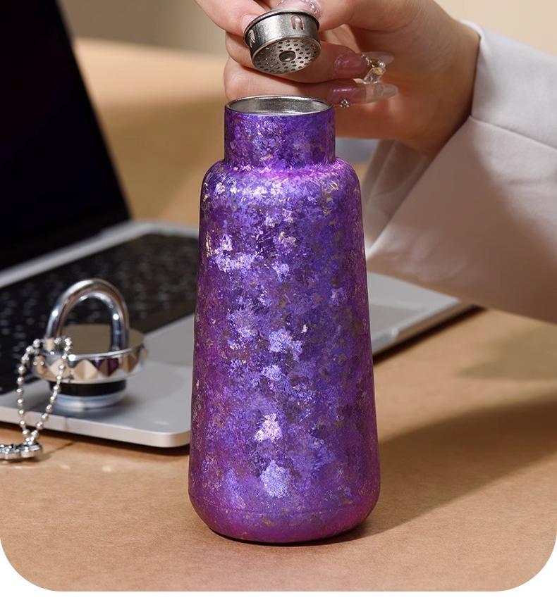 Pure Titanium Insulated Cup - Women's Portable Office Tea Cup - Titanium Cup - Dual-Use Hot and Cold Insulated Water Bottle