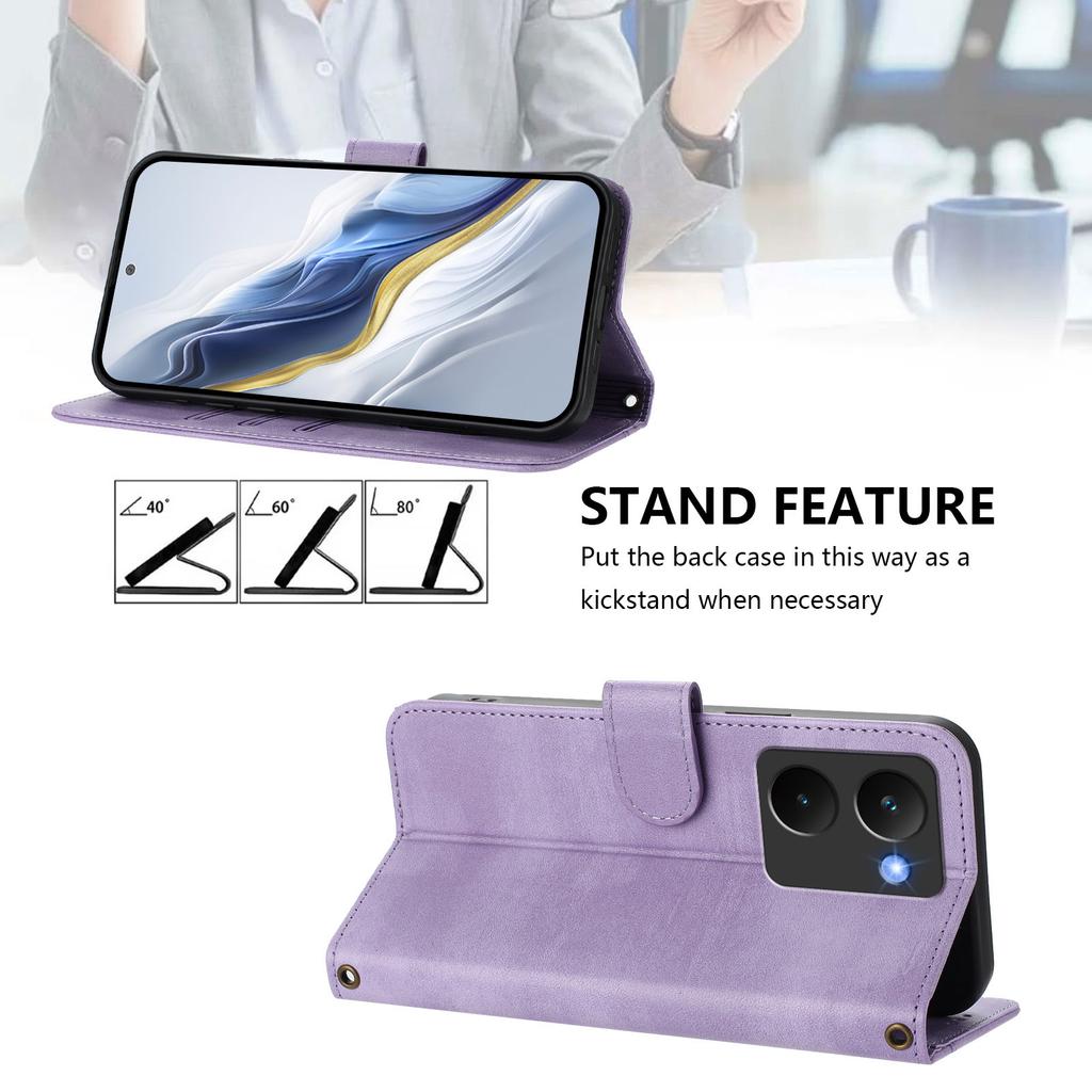 For Realme P3 Ultra 5G Cases Wallet Stand Retro Texture Leather Phone Cover with Lanyard