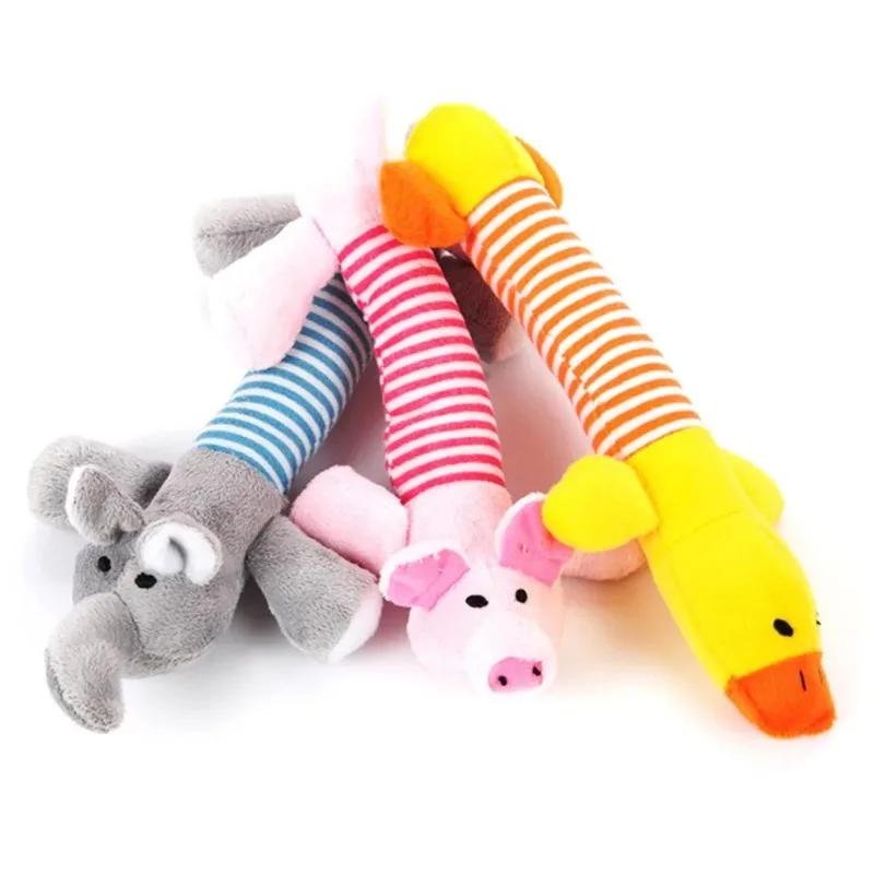 New Pet Plush Sound Toy Cat and Dog Toy Stripe Series Puzzle Interactive Toys