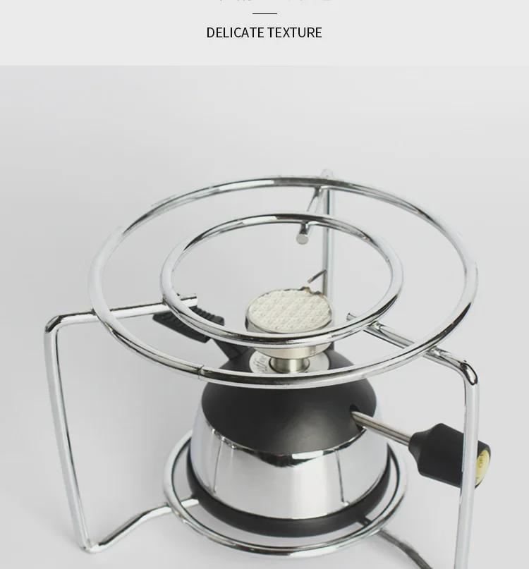 Metal Coffee Pot Stove Rack with Alcohol Lamp – Round Moka Rack for Teapot or Flower Holder