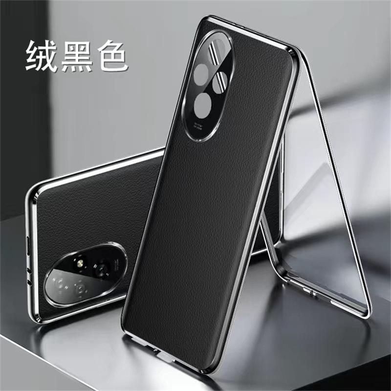 360 Full Case For Honor 200 Pro 5G Case Tempered Glass Leather Cover For Honor200 200Pro 100Pro Double Sided Protection Bumper