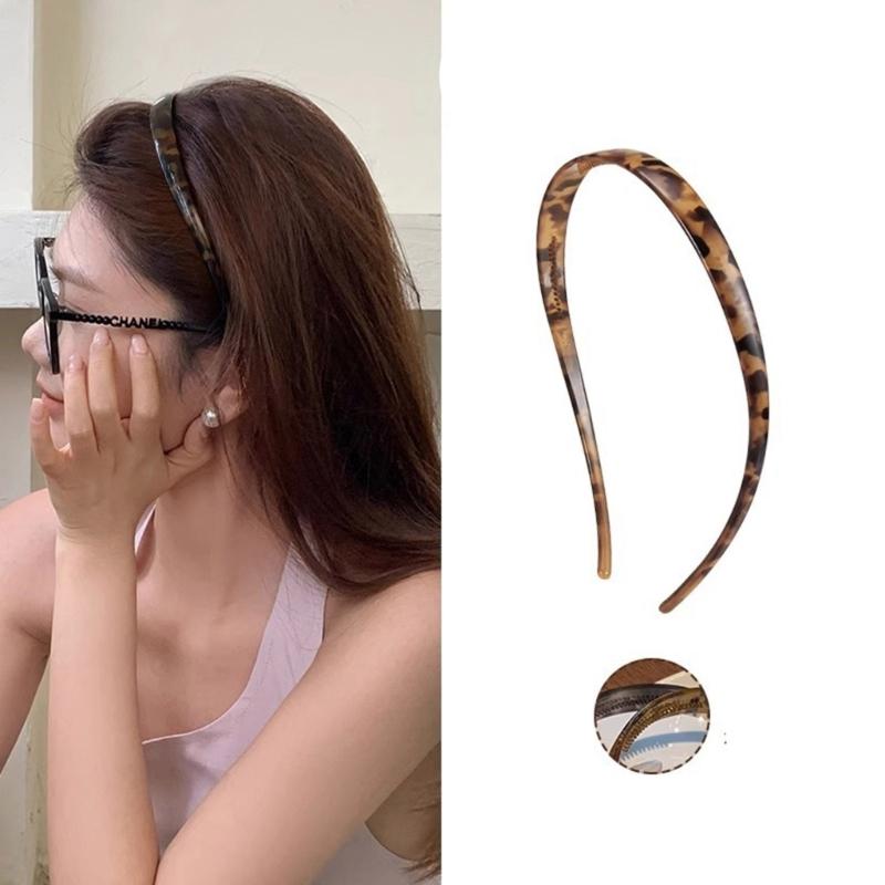 Pack Of 6 NonSlip Hairband With Grip Design Lightweight Plastic Resin Headbands For Women Girls Kids Multi Color Set