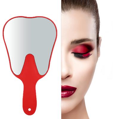Specchietto Dentale a Mano Casuale Specchietto a Mano a Forma di Dente Molare con Manico per Studio Dentistico Salone