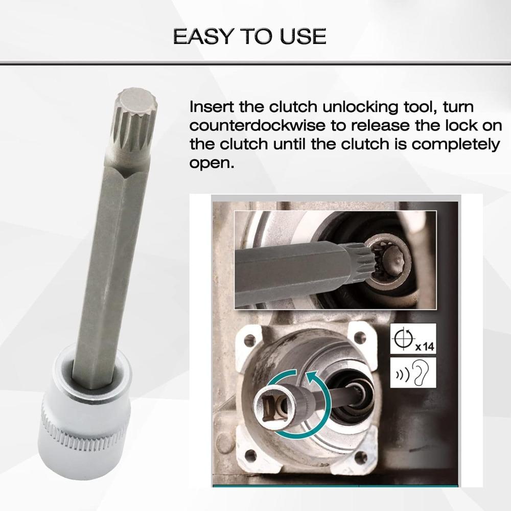 1pc Steel Clutch Motor 1/4dr Unlock Tool Car Accessories Parts Actuator Reset Tool  For Car