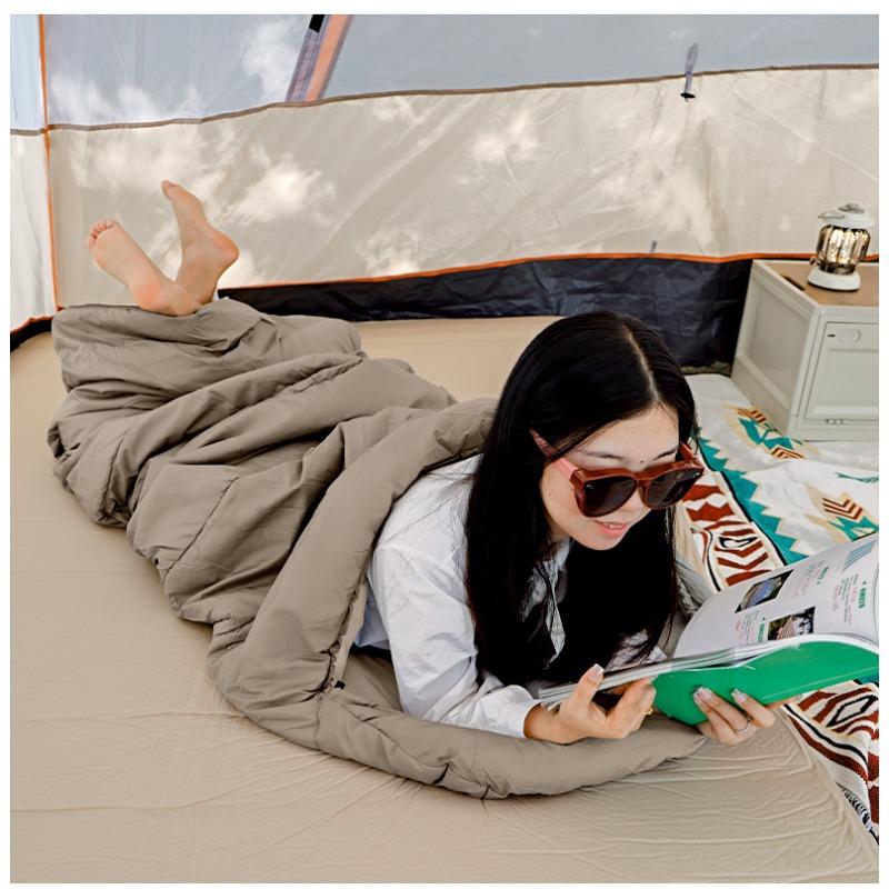 Sleeping Bag Outdoor Camping Four Seasons Universal Cold Resistant Warm Cotton Comfortable Sleeping Bag (190+30)*75cm