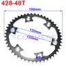 Motorcycle 428/520 Chains 43T/45T/48T Sprockets Rear Back Sprocket Cog For 150-250CC BES KAYO Dirt Pit Bike Accessories