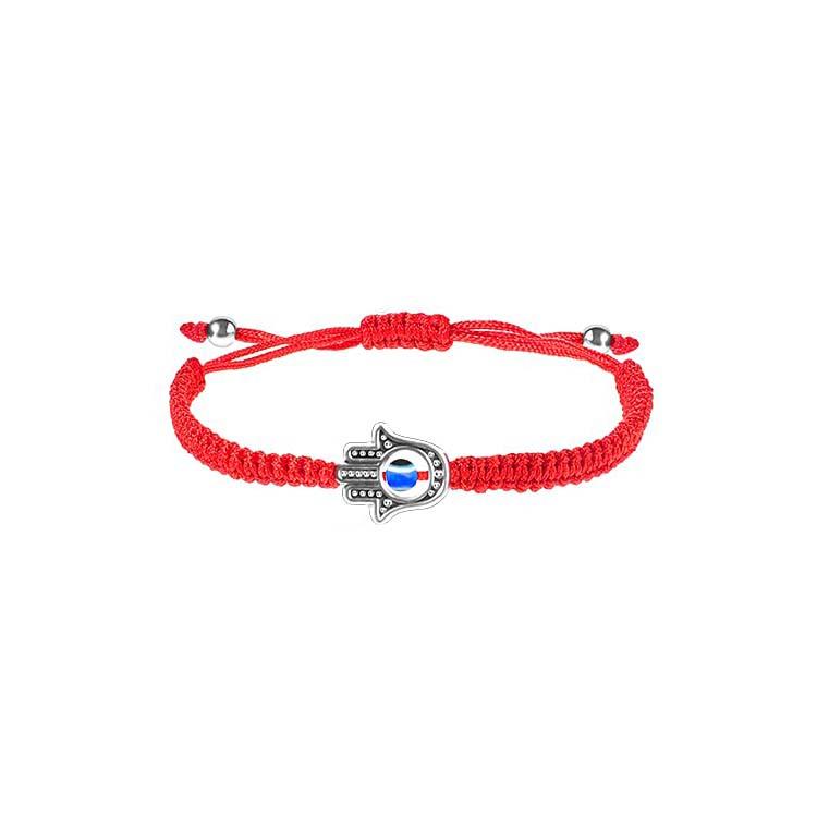 Evil Eye Adjustable Bracelet Set: 12-Piece Woven Rope with 7 Knots