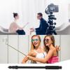 Microphone Boom Arm, Aluminum Alloy Handheld Microphone Extension Arm, Portable Heavy-Duty Microphone Boom Pole with Soft Foam Handle (4 Sections)