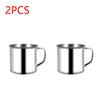 1-5pcs 200ML Childrens Water Cup Stainless Steel Portable Mug Camping Travel Mug Metal Coffee Tea Cup Mug Milk Tumbler Water Mug