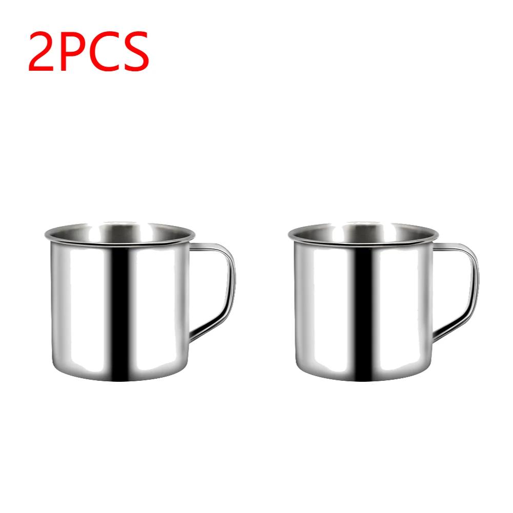 1-5pcs 200ML Childrens Water Cup Stainless Steel Portable Mug Camping Travel Mug Metal Coffee Tea Cup Mug Milk Tumbler Water Mug