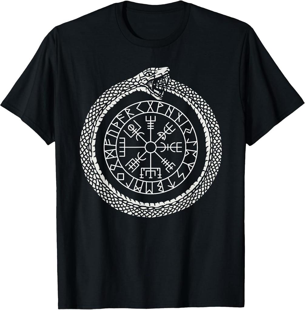 NEW LIMITED! Mystic Ouroboros - Ancient Viking Symbol Vegvisir Tee - MADE IN USA