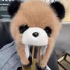 Panda Plush Hat For Women Kids Winter Warmth With Earmuff Protection