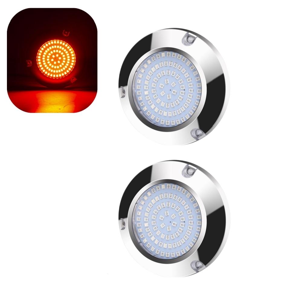 2PCS Boat Lighting Underwater Marine Light Subnautica Sailing Boat Speedboat 90LED 12v 24v 60W Stainless Steel Transom Light