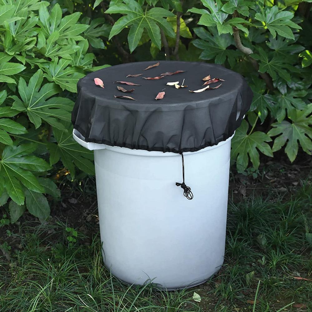 4PCS Fine Mesh Screen Rain Barrel Mesh Cover Water Collection Bucket Cover Outdoor Use