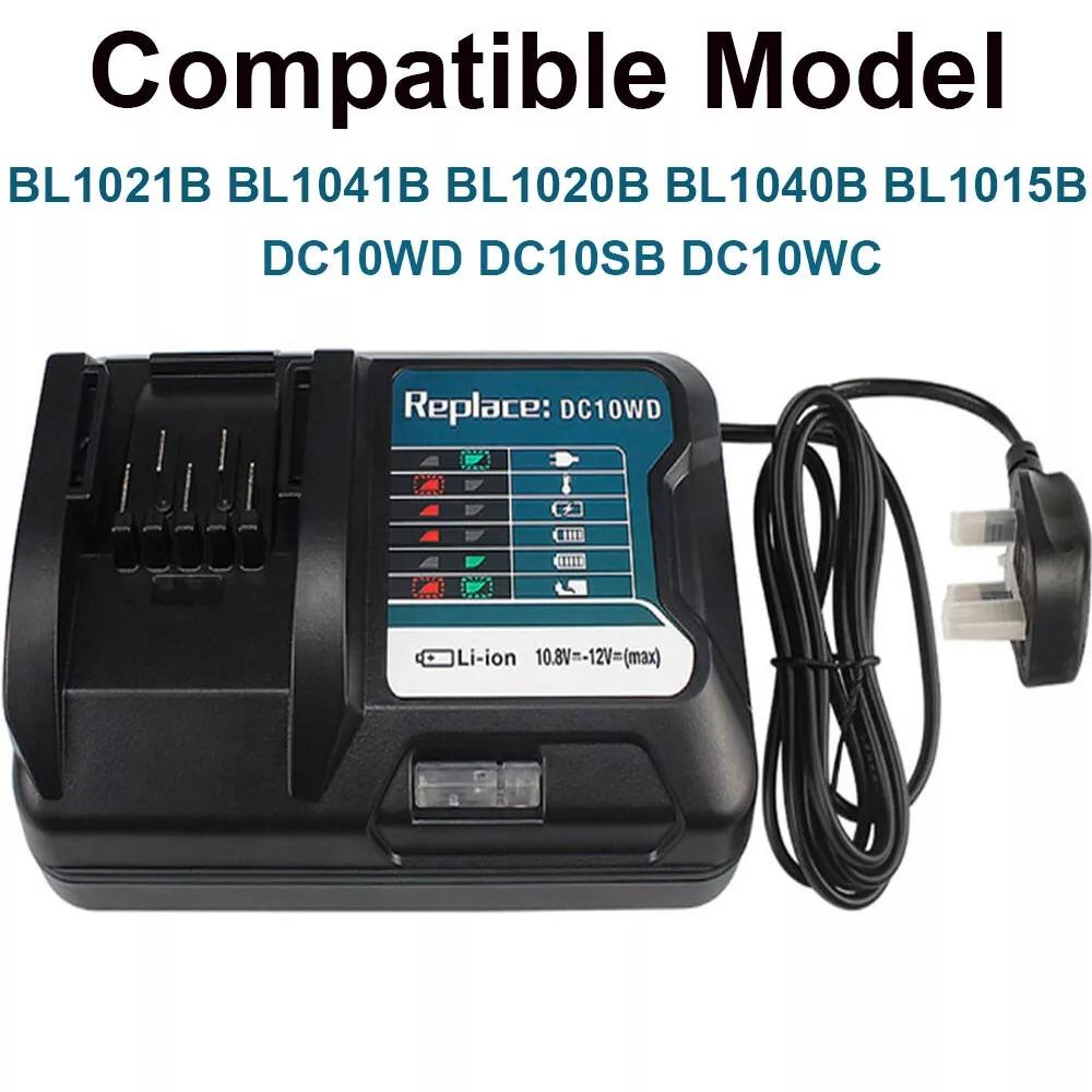 DC10WD Li-Ion Battery Fast Charge For Makita 10.8V 12V Tool BL1015 BL1016 BL1021B BL1041B FD05 40W 3A Lithium LED Light Charger